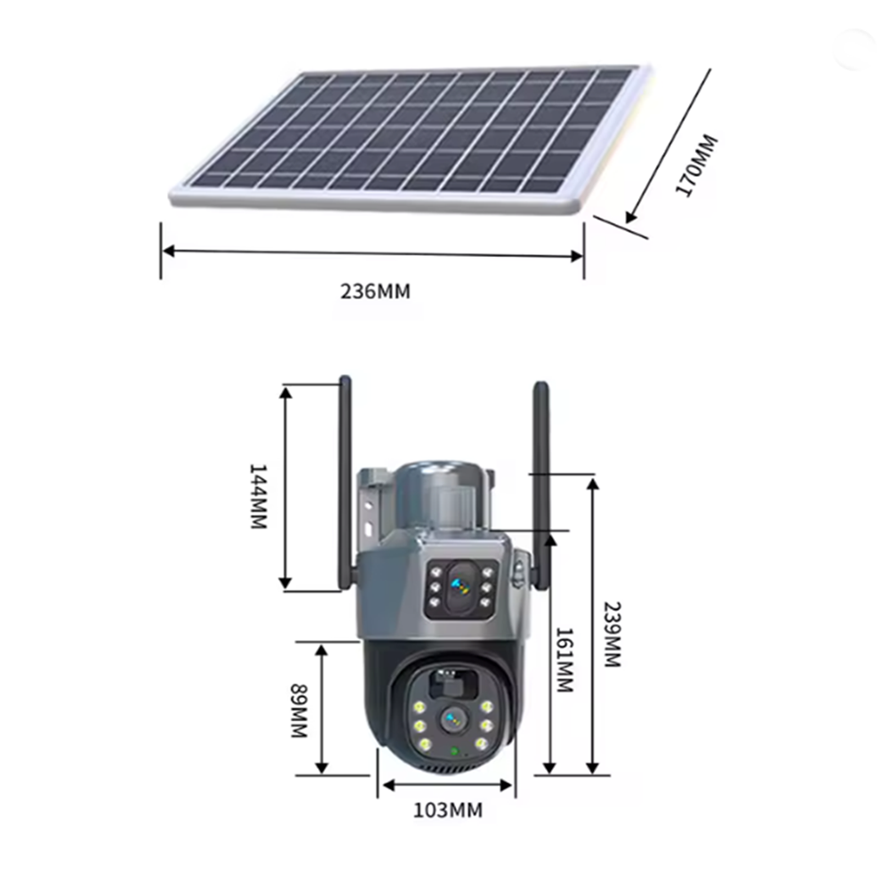 PTZ Dual Rotirajuća Solarna Kamera - TRUECOLORVIEW