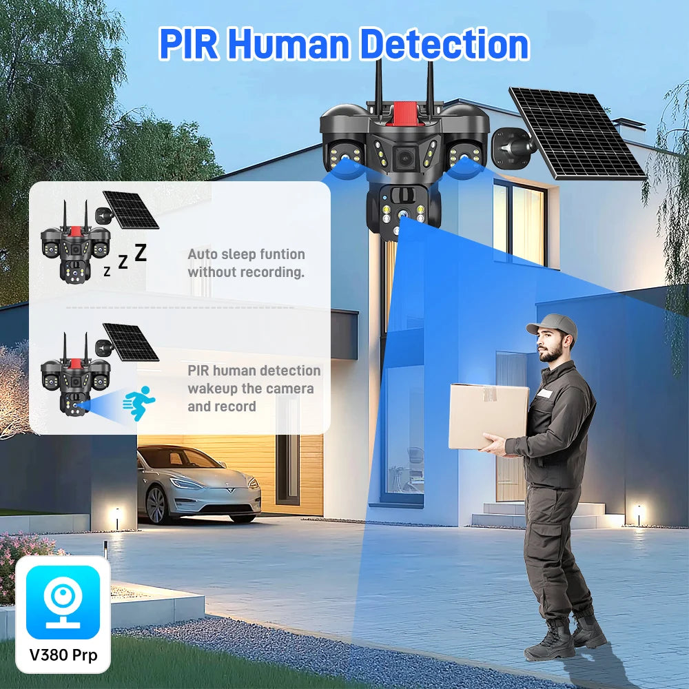 Solarna 4G kamera sa tri sočiva