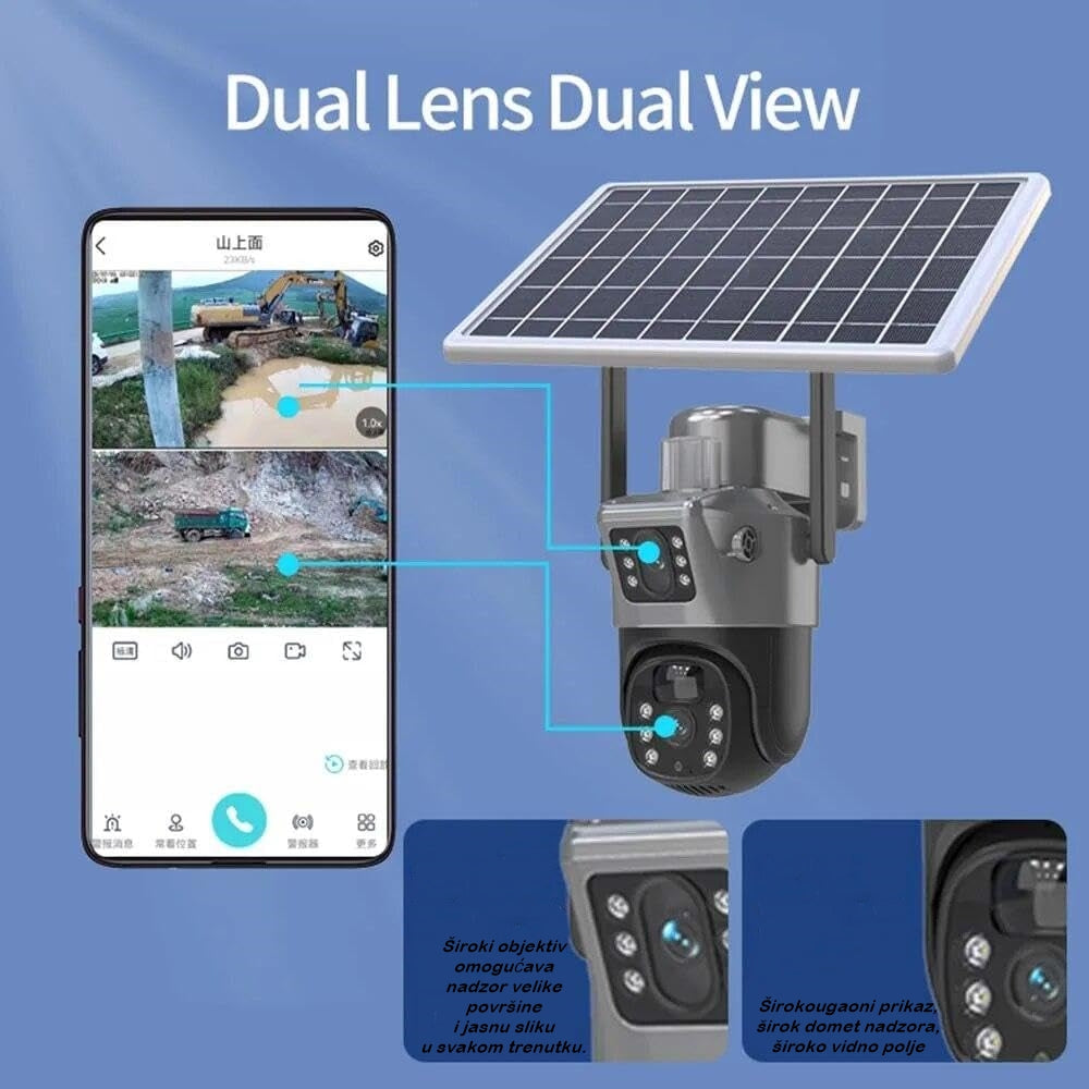 PTZ Dual Rotirajuća Solarna Kamera - TRUECOLORVIEW