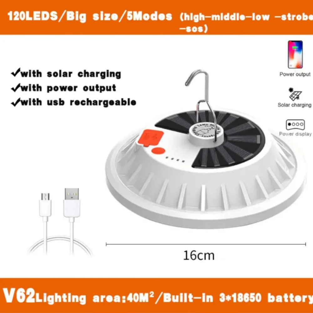 Solarna lampa za kampovanje HS V62
