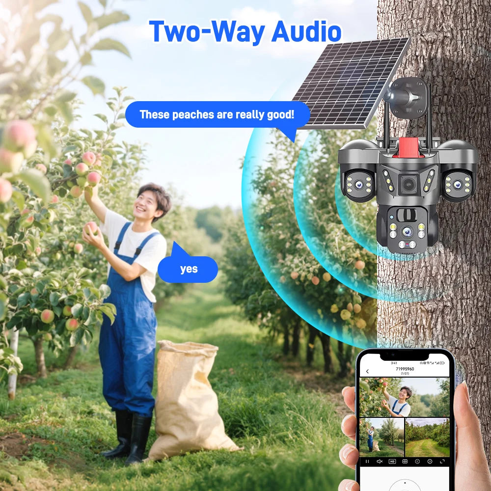 Solarna 4G kamera sa tri sočiva