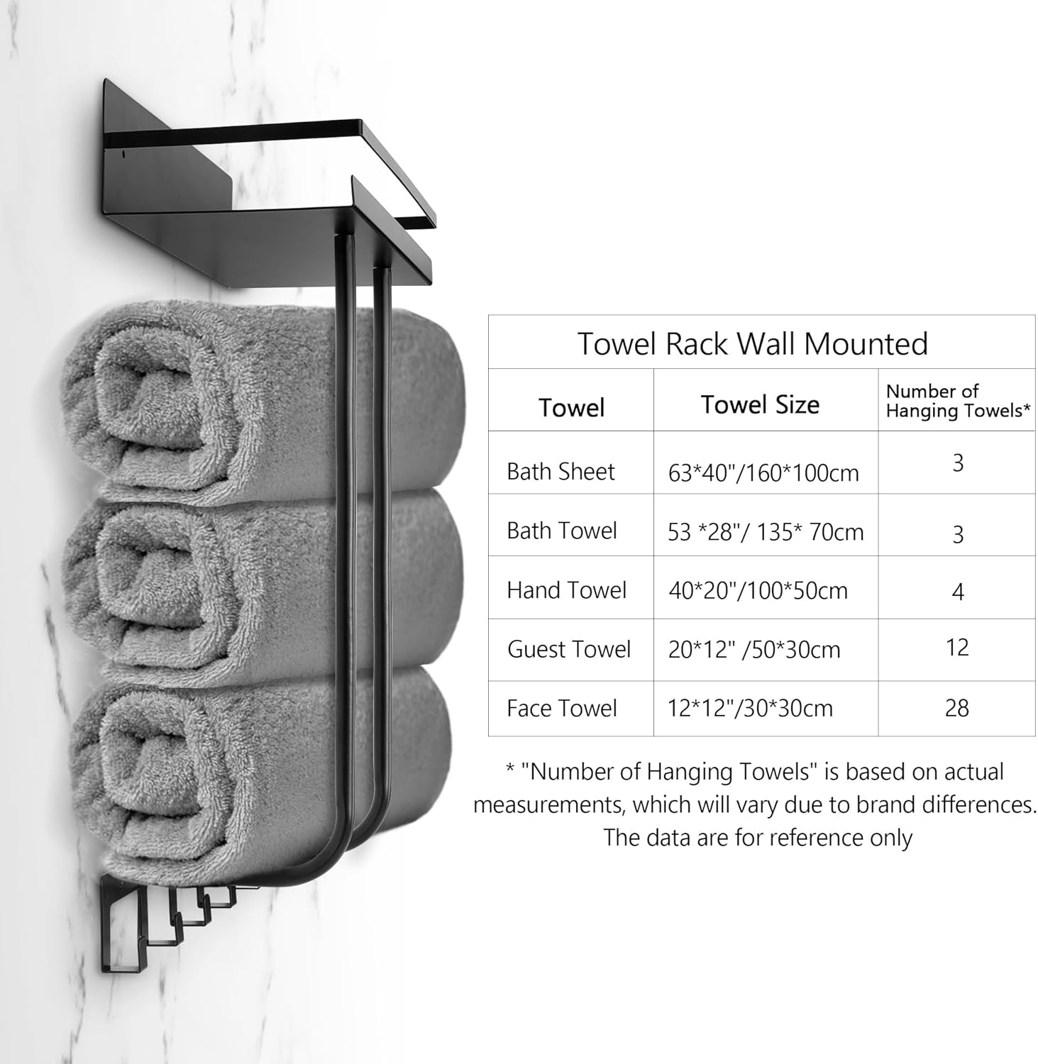 Zidni metalni stalak za peškire