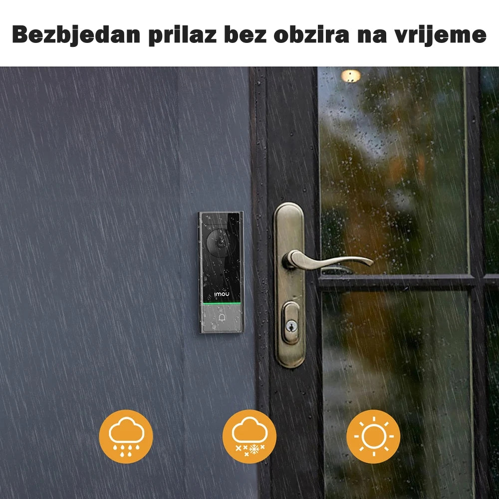 Imou DB60 Video Zvono 5MP – Bežično, AI Detekcija, Noćni Vid, IP65